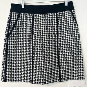 Lafayette 148 New York Houndstooth Mini Skirt 10
